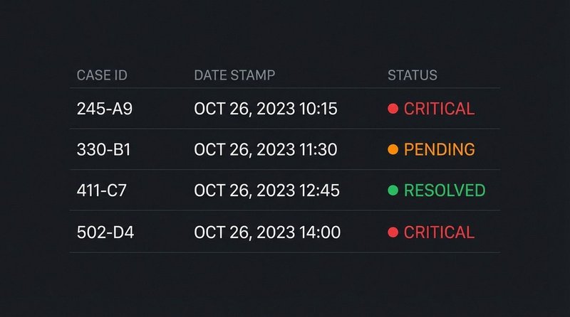 Live fact-check tracker showing active misinformation cases with status indicators